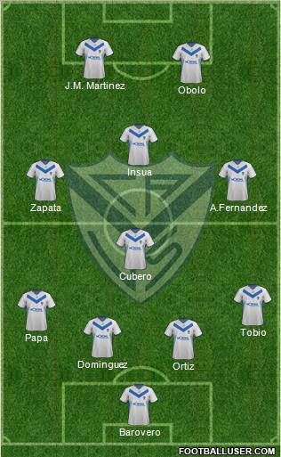 Vélez Sarsfield Formation 2012