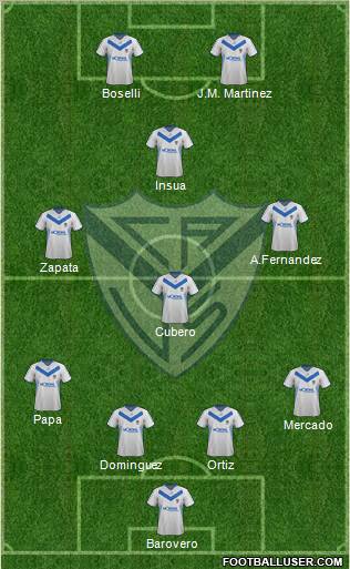 Vélez Sarsfield Formation 2012