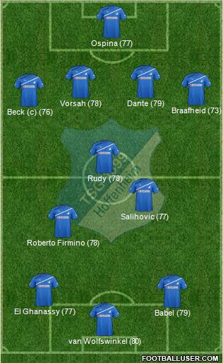 TSG 1899 Hoffenheim Formation 2012