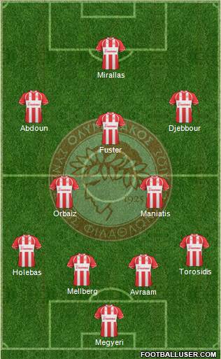 Olympiakos SF Piraeus Formation 2012