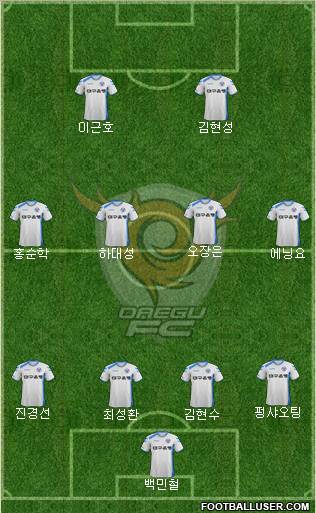 Daegu FC Formation 2012