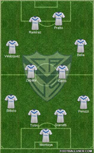 Vélez Sarsfield Formation 2012