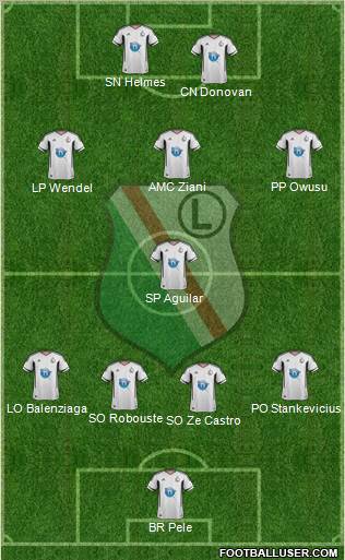 Legia Warszawa Formation 2012