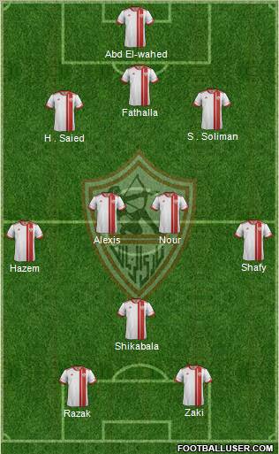 Zamalek Sporting Club Formation 2012