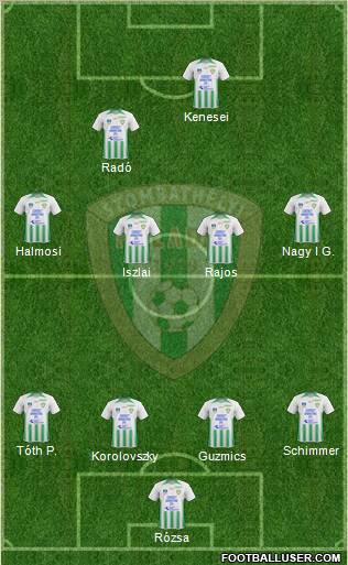 Haladás FC Formation 2012