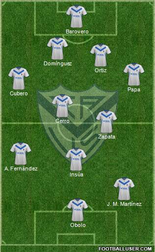 Vélez Sarsfield Formation 2012