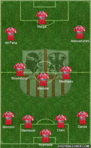 Athletic Club Ajaccien Football Formation 2012