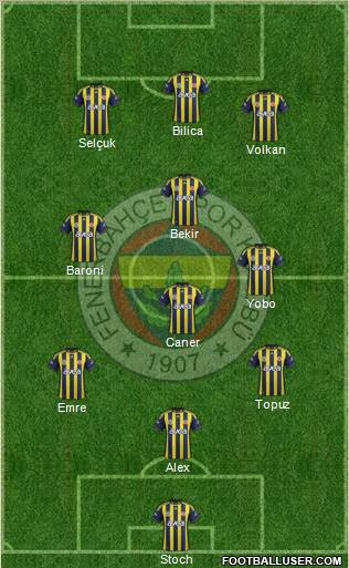 Fenerbahçe SK Formation 2012