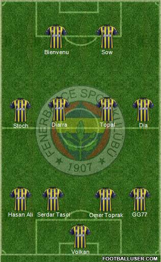 Fenerbahçe SK Formation 2012