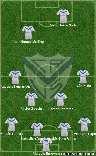 Vélez Sarsfield Formation 2012