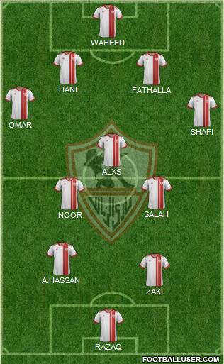 Zamalek Sporting Club Formation 2012