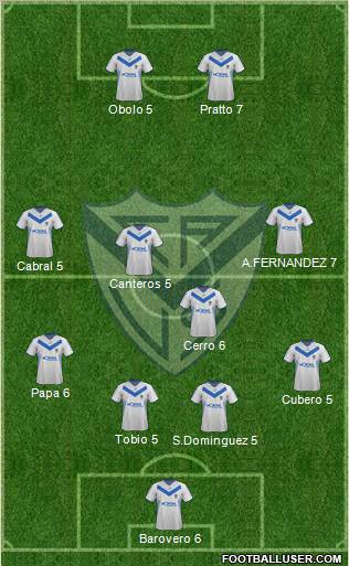 Vélez Sarsfield Formation 2012