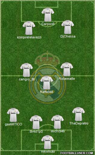 Real Madrid C.F. Formation 2012