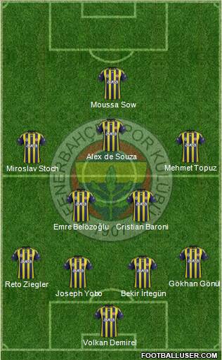 Fenerbahçe SK Formation 2012