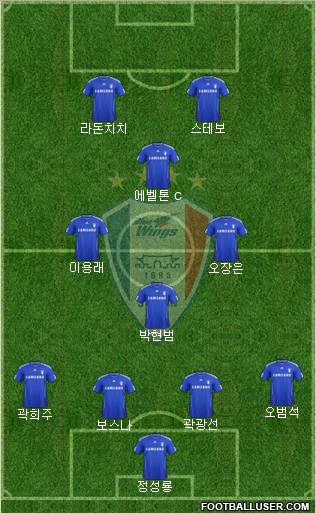 Suwon Samsung Blue Wings Formation 2012