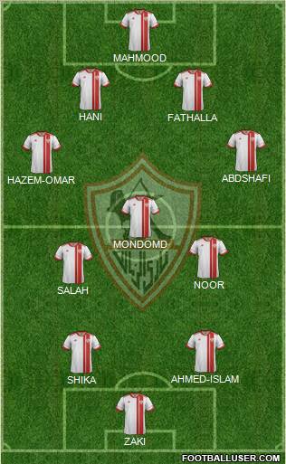 Zamalek Sporting Club Formation 2012