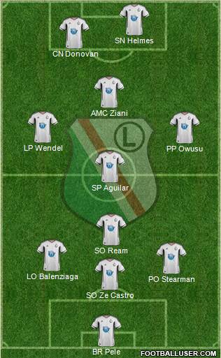 Legia Warszawa Formation 2012