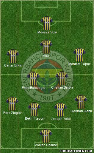 Fenerbahçe SK Formation 2012