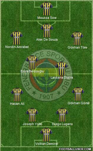 Fenerbahçe SK Formation 2012