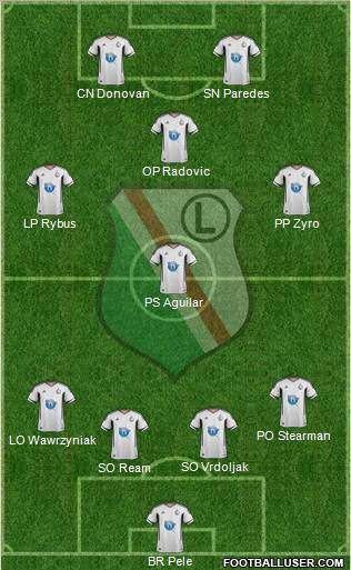 Legia Warszawa Formation 2012