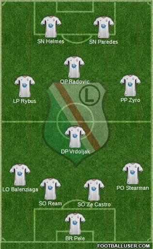 Legia Warszawa Formation 2012