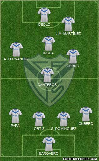 Vélez Sarsfield Formation 2012