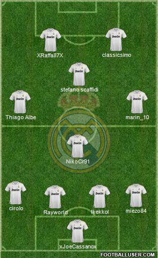 Real Madrid C.F. Formation 2012