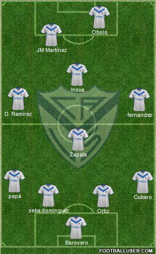 Vélez Sarsfield Formation 2012