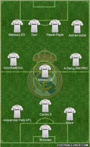 Real Madrid C.F. Formation 2012