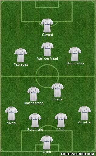 Tottenham Hotspur Formation 2012