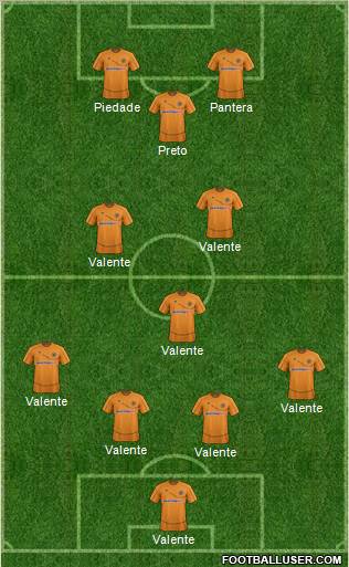 Wolverhampton Wanderers Formation 2012