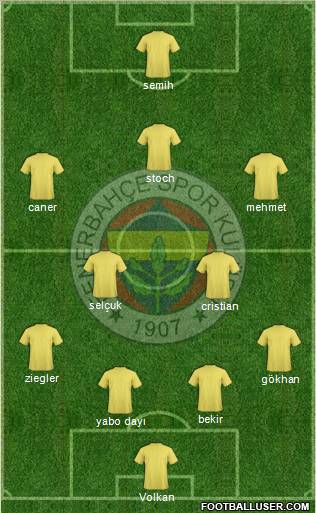 Fenerbahçe SK Formation 2012