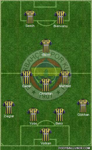 Fenerbahçe SK Formation 2012