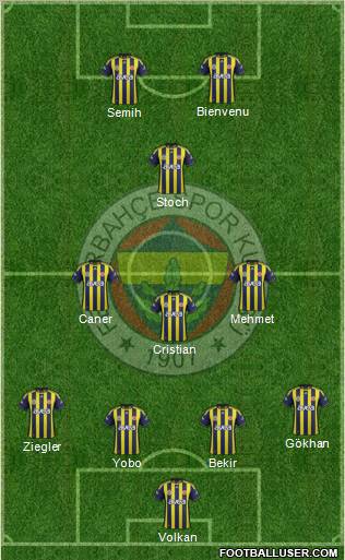 Fenerbahçe SK Formation 2012