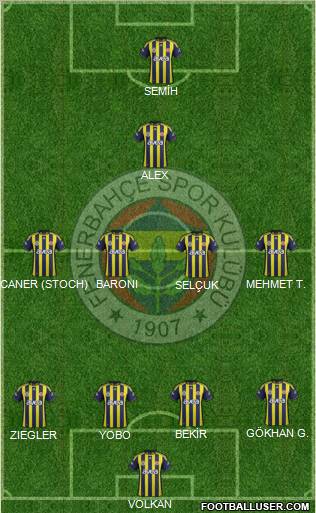 Fenerbahçe SK Formation 2012