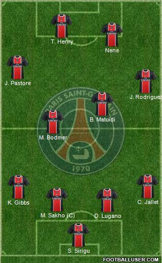 Paris Saint-Germain Formation 2012