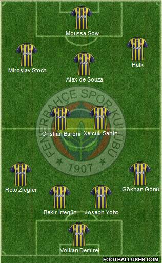 Fenerbahçe SK Formation 2012