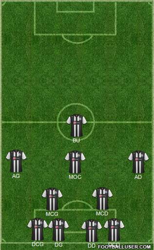 Newcastle United Formation 2012