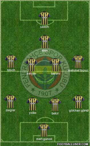 Fenerbahçe SK Formation 2012