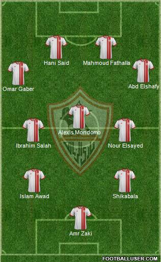 Zamalek Sporting Club Formation 2012