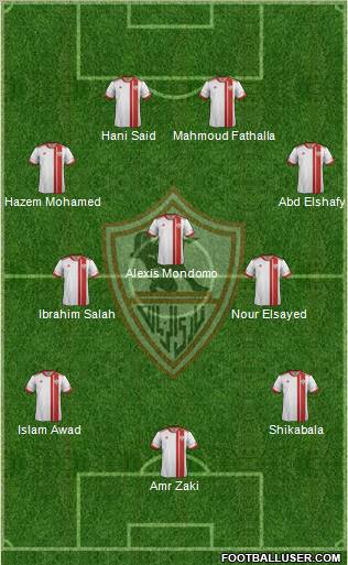 Zamalek Sporting Club Formation 2012