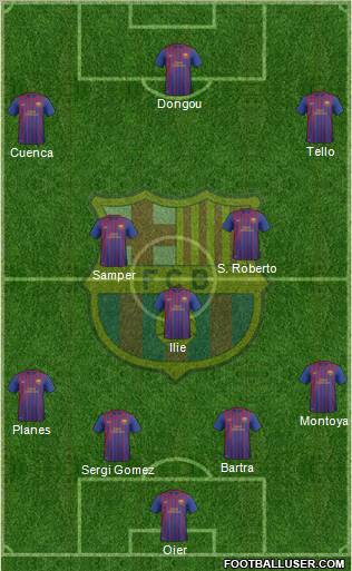 F.C. Barcelona B Formation 2012