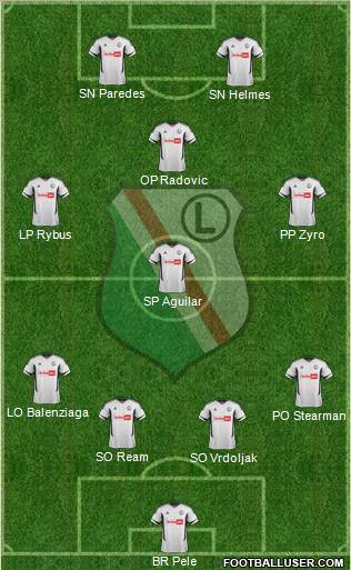 Legia Warszawa Formation 2012