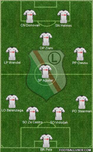 Legia Warszawa Formation 2012