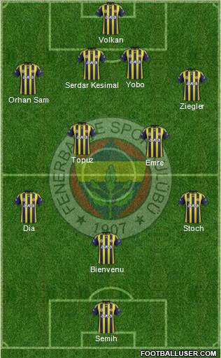 Fenerbahçe SK Formation 2012