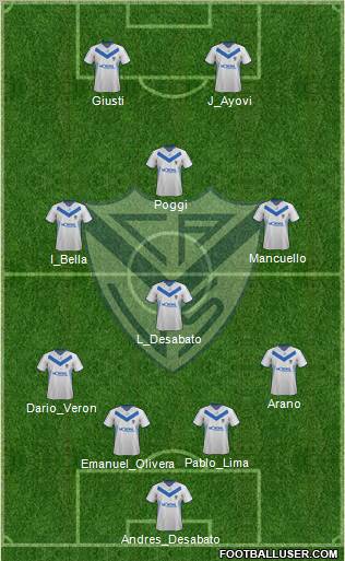 Vélez Sarsfield Formation 2012