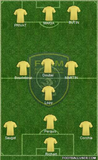 FC Sochaux-Montbéliard Formation 2012