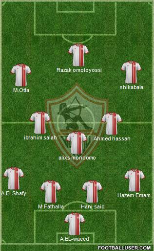 Zamalek Sporting Club Formation 2012