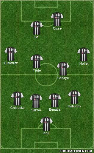 Newcastle United Formation 2012