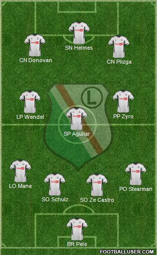 Legia Warszawa Formation 2012